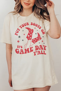 It's Game Day Y'all Graphic Tee - Red
