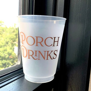 Porch Drinks Frosted Cups Set of 6