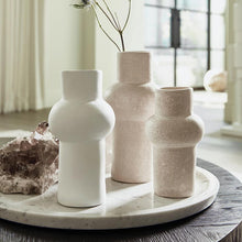 Load image into Gallery viewer, Medium Paper Mache Vase - White
