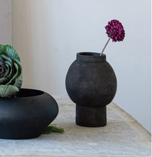Load image into Gallery viewer, Handmade Black Terracotta Vase
