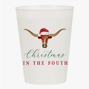Christmas in the South Frosted Cups Set of 6