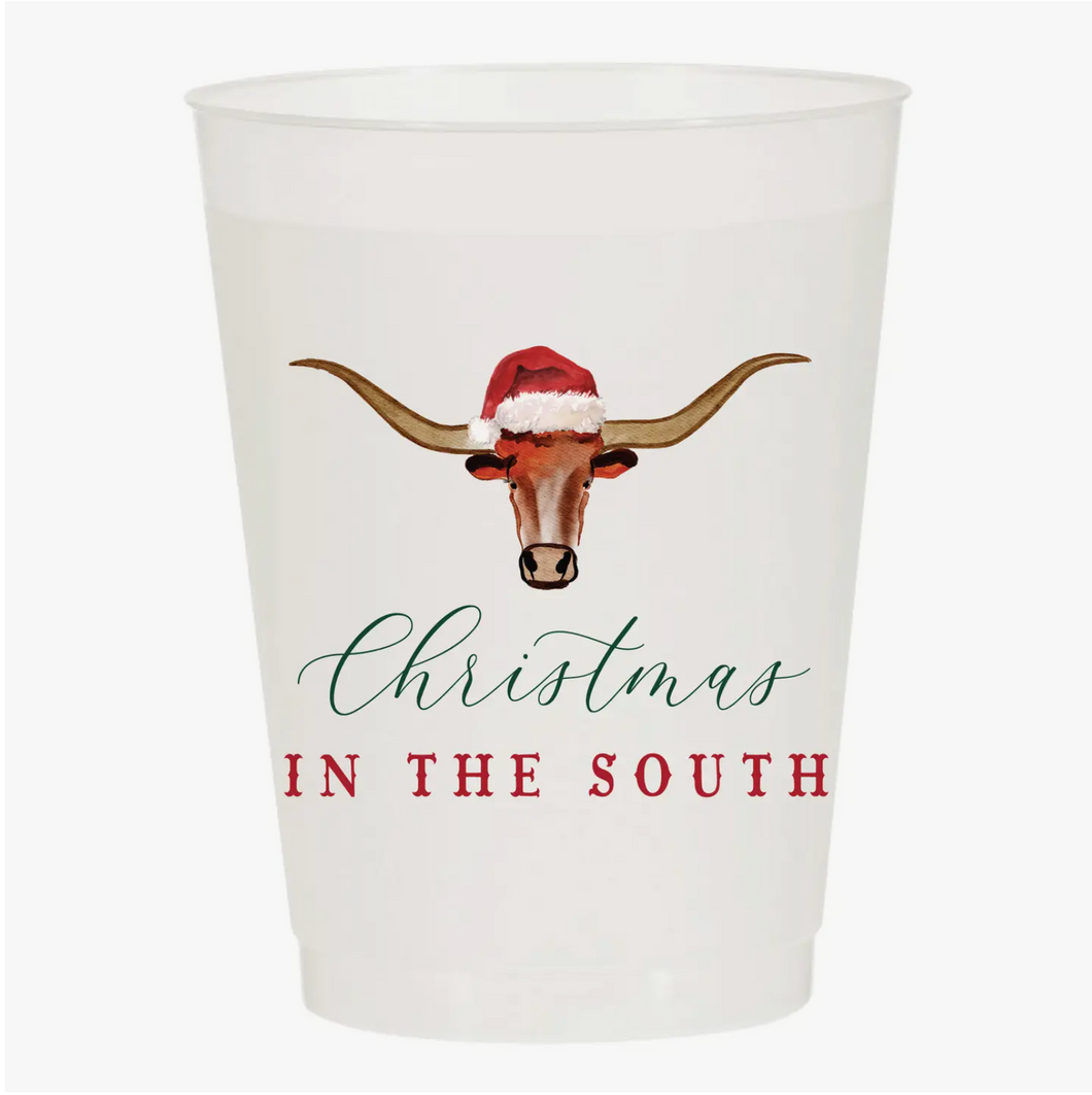 Christmas in the South Frosted Cups Set of 6