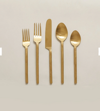 Load image into Gallery viewer, Rustic Gold Flatware Set
