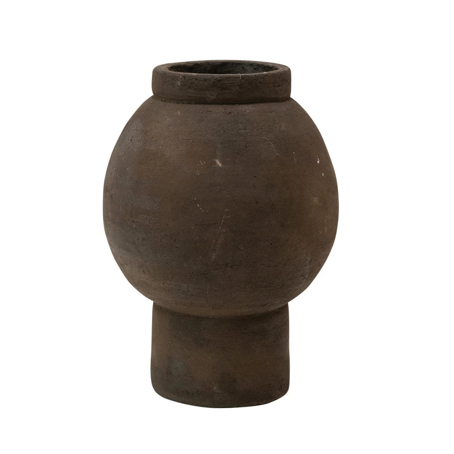 Handmade Black Terracotta Vase