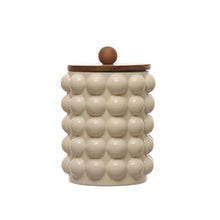 Load image into Gallery viewer, Hobnail Canister w/ Wood Lid
