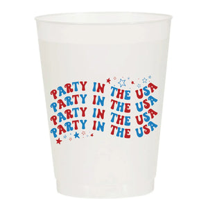 Party in the USA Frosted Cups Set of 6