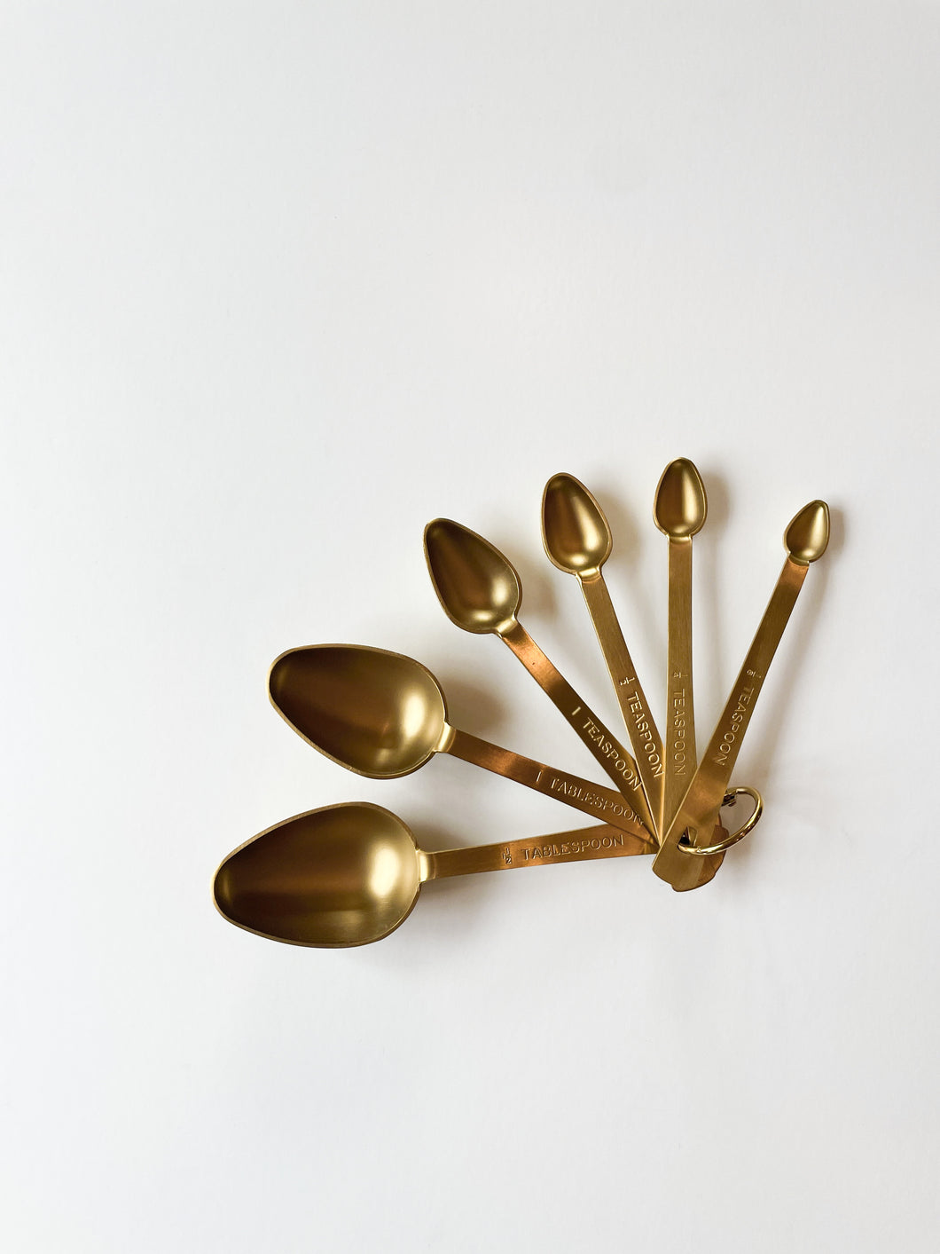 Brass Measuring Spoons, Set of 6
