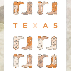 Texas Boots Print